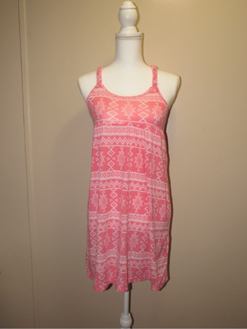 Pink Tribal Print Tank Dress in girl’s size S (7/8).